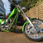 American Ironhorse TX Chopper Giftgrün Schlangenoptik