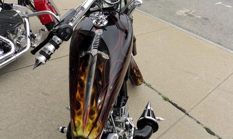 Pinstripe Big Dog Motorcycles K9 Custom Chopper