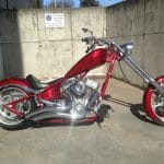 candyred-black Flames K9 Big Dog Motorcycles Custom