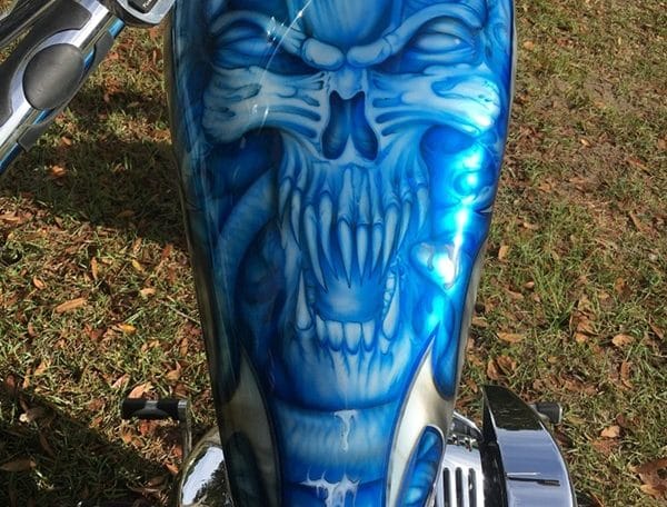 Big Dog Motorcycle K 9 Alien Airbrush